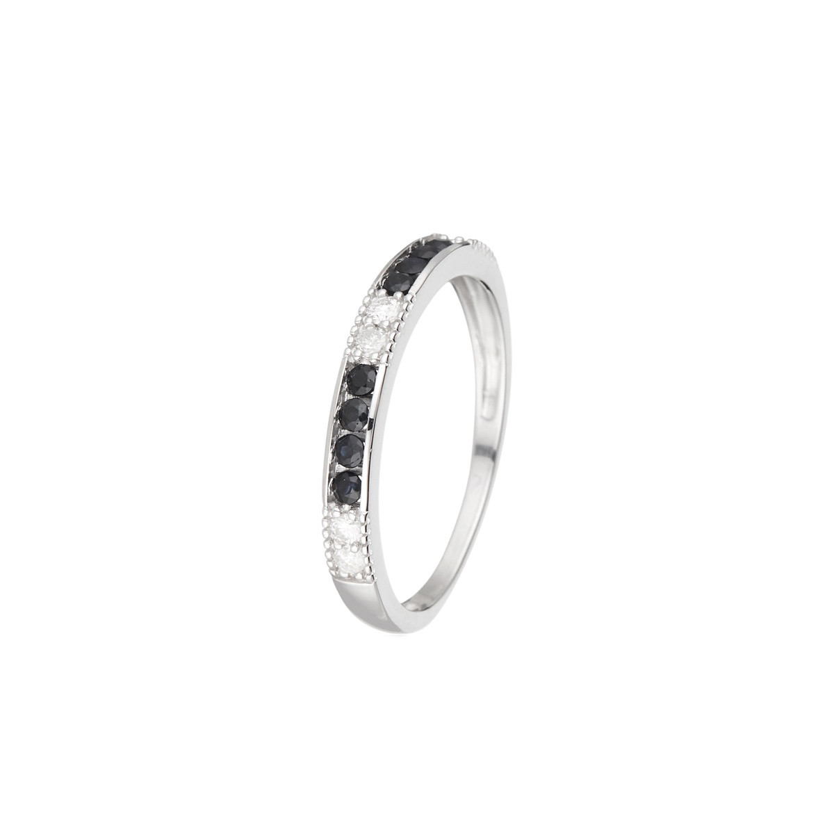 Bague "Annabelle" Or blanc et Saphir