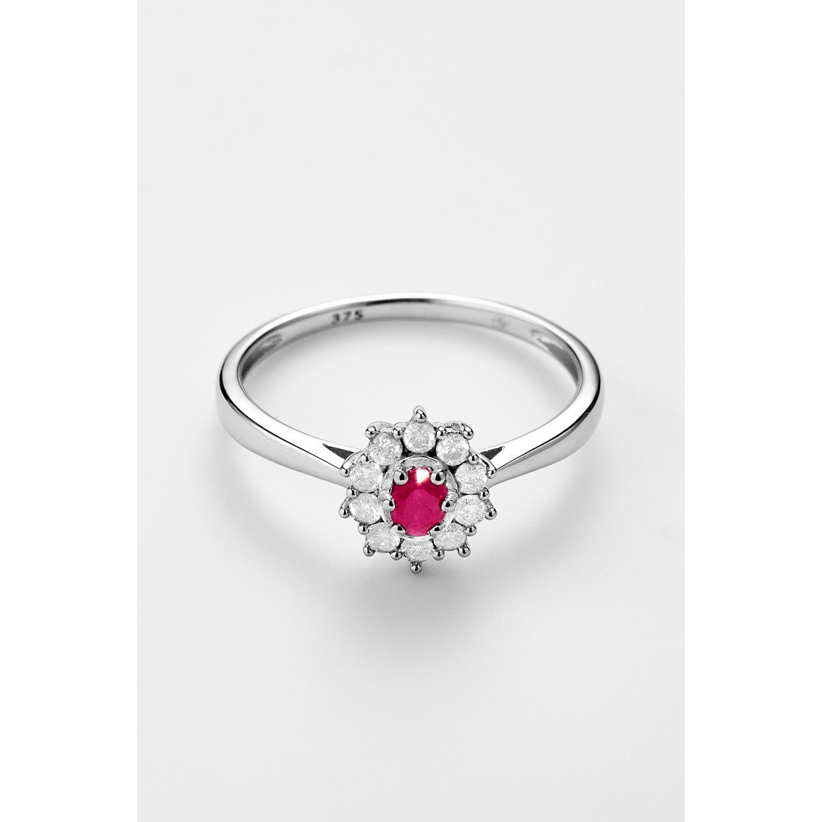 Bague "Jeanne" Or blanc et Rubis Bague "Jeanne" Or blanc et Rubis