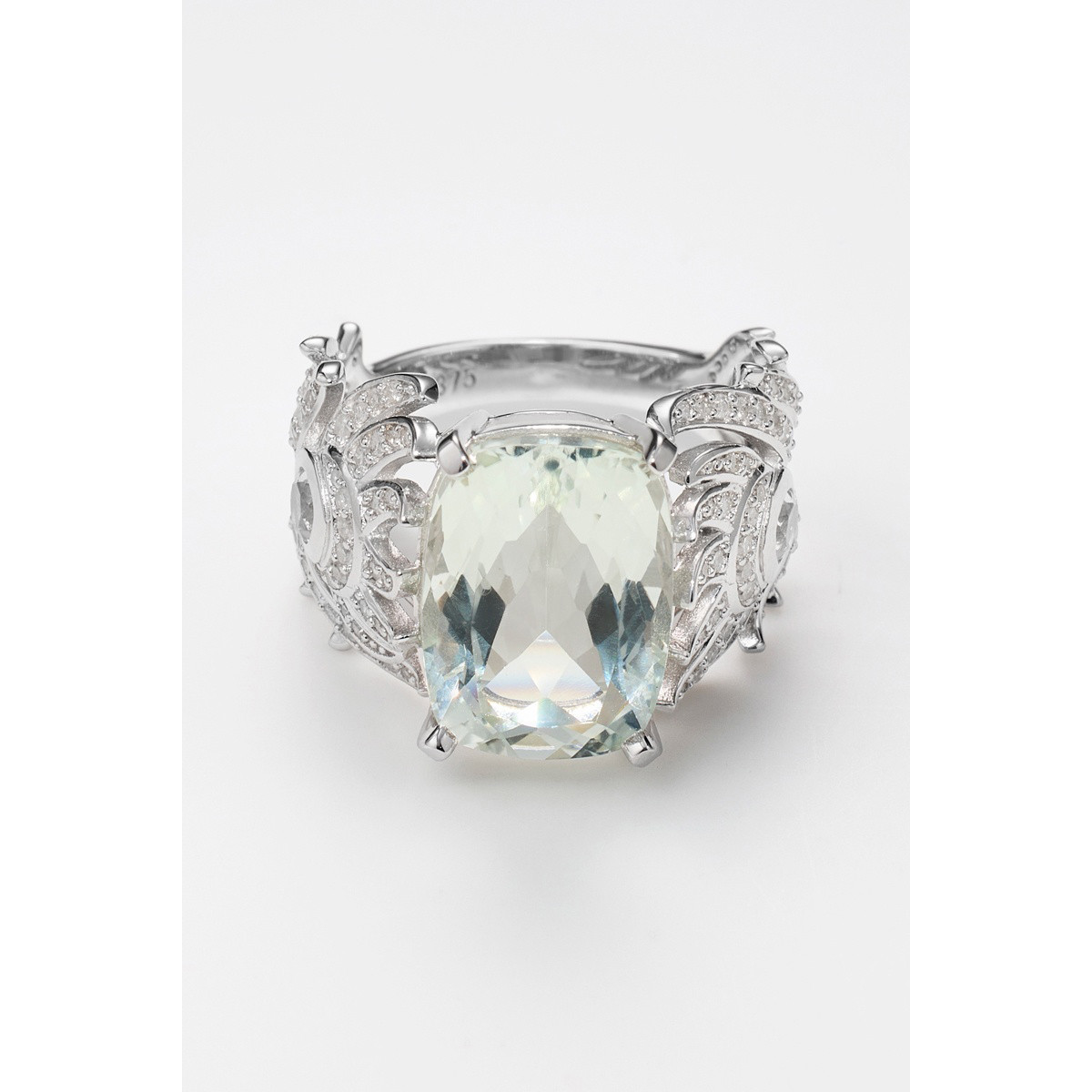 Bague "Raphaëlle" Or blanc et Améthyste
