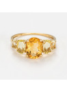 Bague "Flavie" Or jaune et Citrine