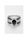 Bague "Éden" Or blanc et Saphir