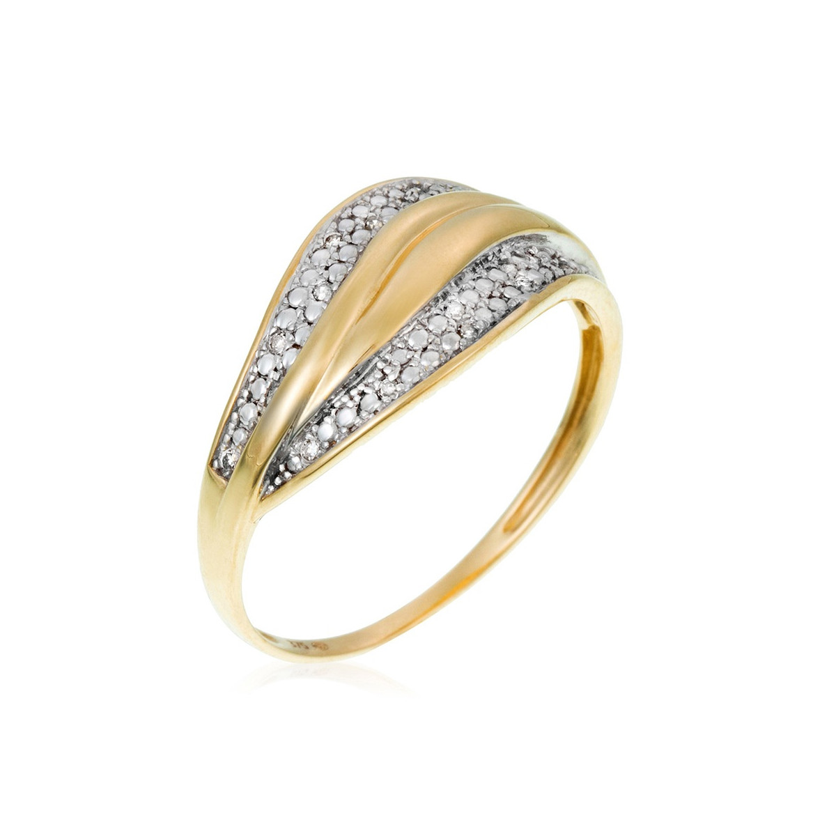 Bague "Elysia" Or jaune et Diamant