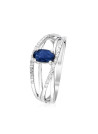 Bague "Elsa" Or blanc et Saphir