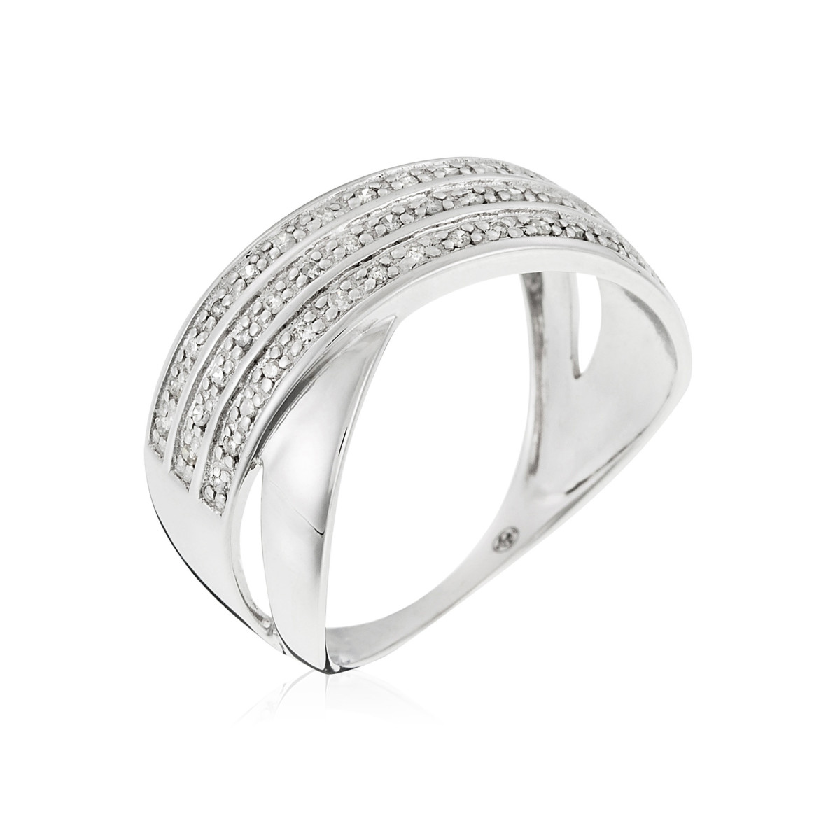 Bague "Aimée" Or blanc et Diamant Bague "Aimée" Or blanc et Diamant