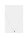 Collier "Créatif" Or blanc et Améthyste