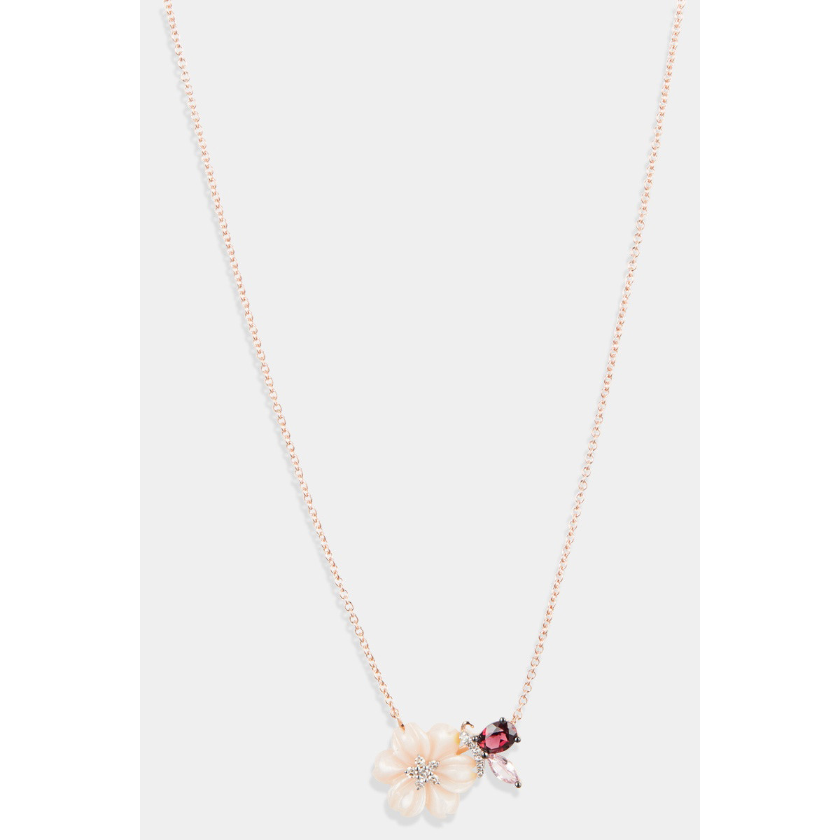 Collier "Étincelant" Or rose et Multipierres Collier "Étincelant" Or rose et Multipierres