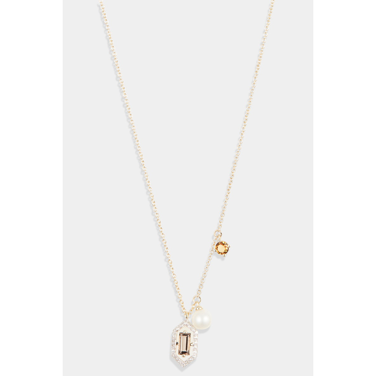 Collier "Flamboyant" Or jaune et Multipierres Collier "Flamboyant" Or jaune et Multipierres