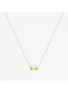 Collier "Épris" Or blanc et Péridot