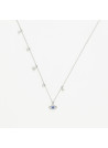 Collier "Fascinant" Or blanc et Saphir