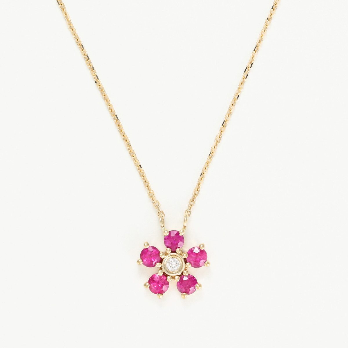 Collier "Éblouissant" Or jaune et Rubis