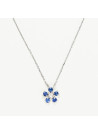 Collier "Éblouissant" Or blanc et Saphir