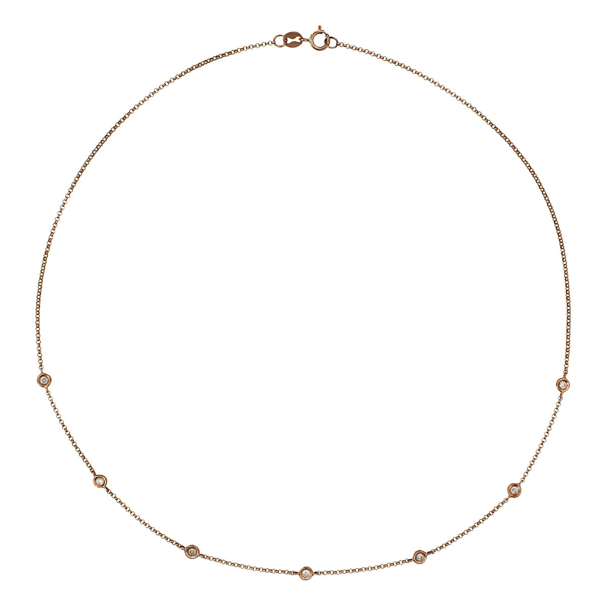 Collier "Docile" Or rose et Diamant Collier "Docile" Or rose et Diamant