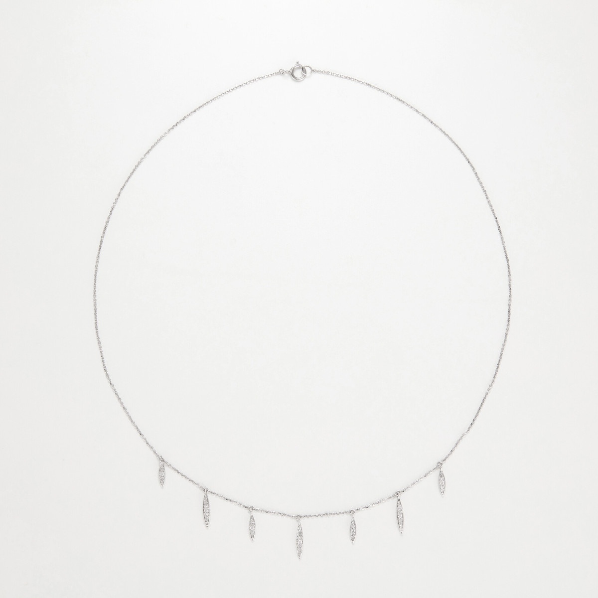 Collier "Destin Lumineux" Or blanc et Diamant Collier "Destin Lumineux" Or blanc et Diamant