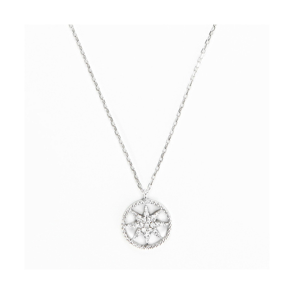 Collier "Destin Sacré" Or blanc et Diamant Collier "Destin Sacré" Or blanc et Diamant