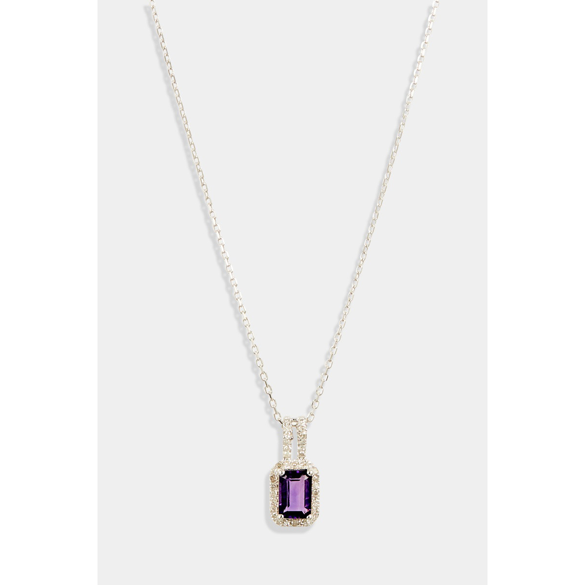 Collier "Altruiste" Or blanc et Améthyste Collier "Altruiste" Or blanc et Améthyste