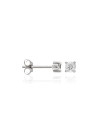 Boucles d'oreilles puces 4 griffes 0,25/2"Athéna Brillante"
