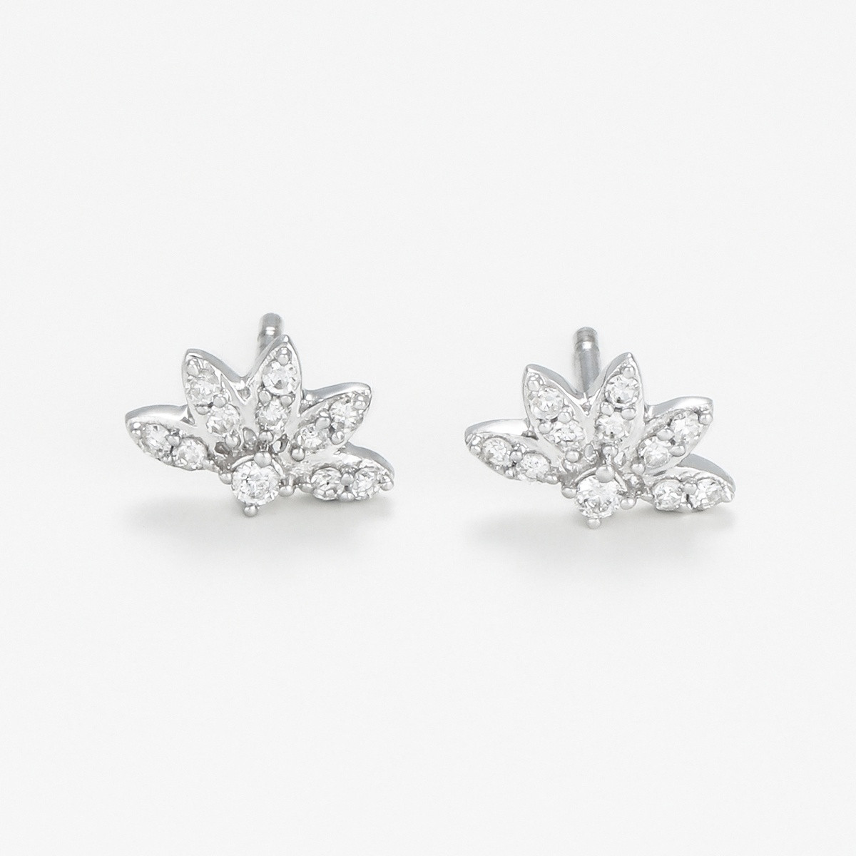 Boucles d'oreilles "Aveuglante" Or blanc et Diamant