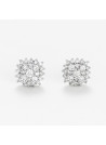 Boucles d'oreilles "Choyée" Or blanc et Diamants