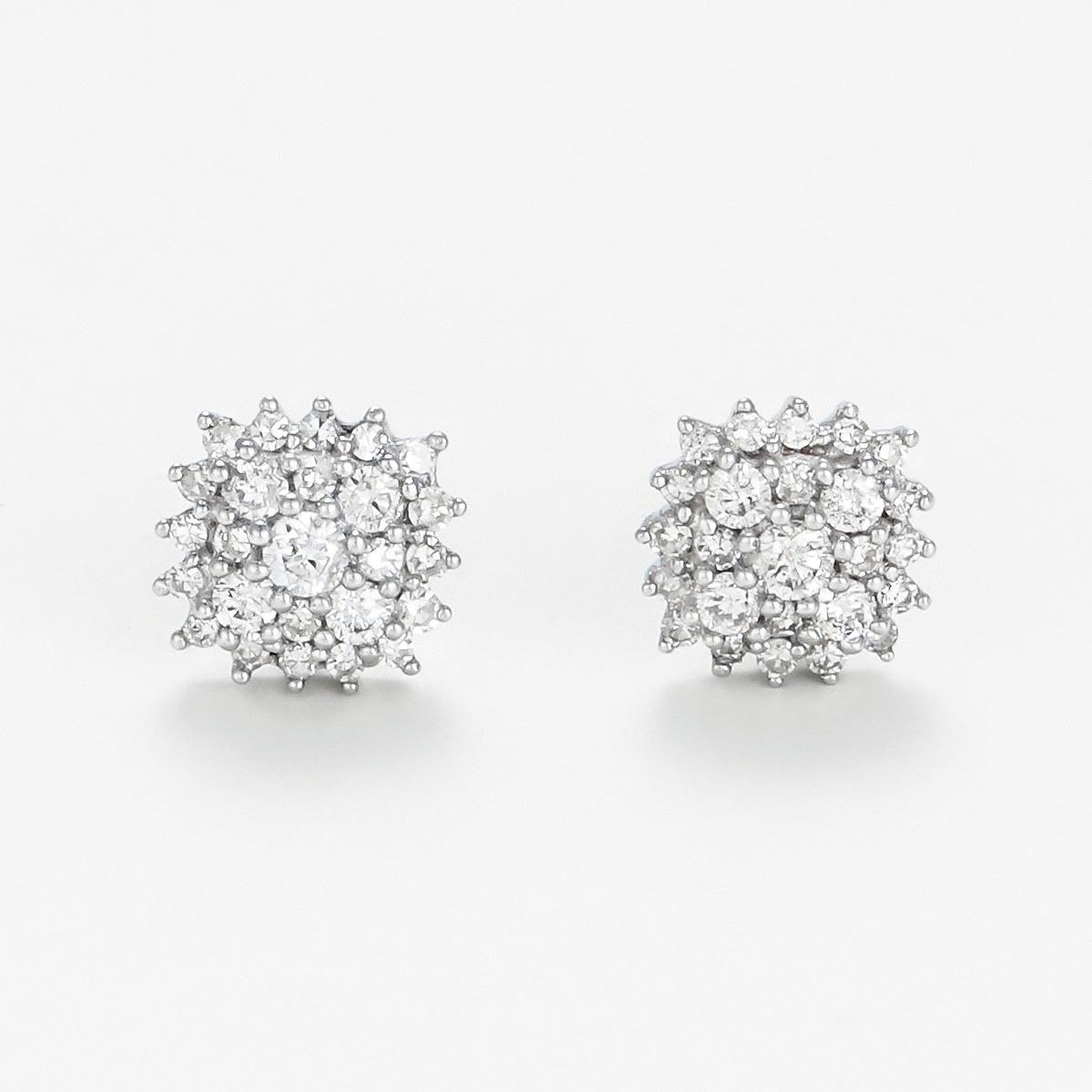 Boucles d'oreilles "Choyée" Or blanc et Diamants Boucles d'oreilles "Choyée" Or blanc et Diamants