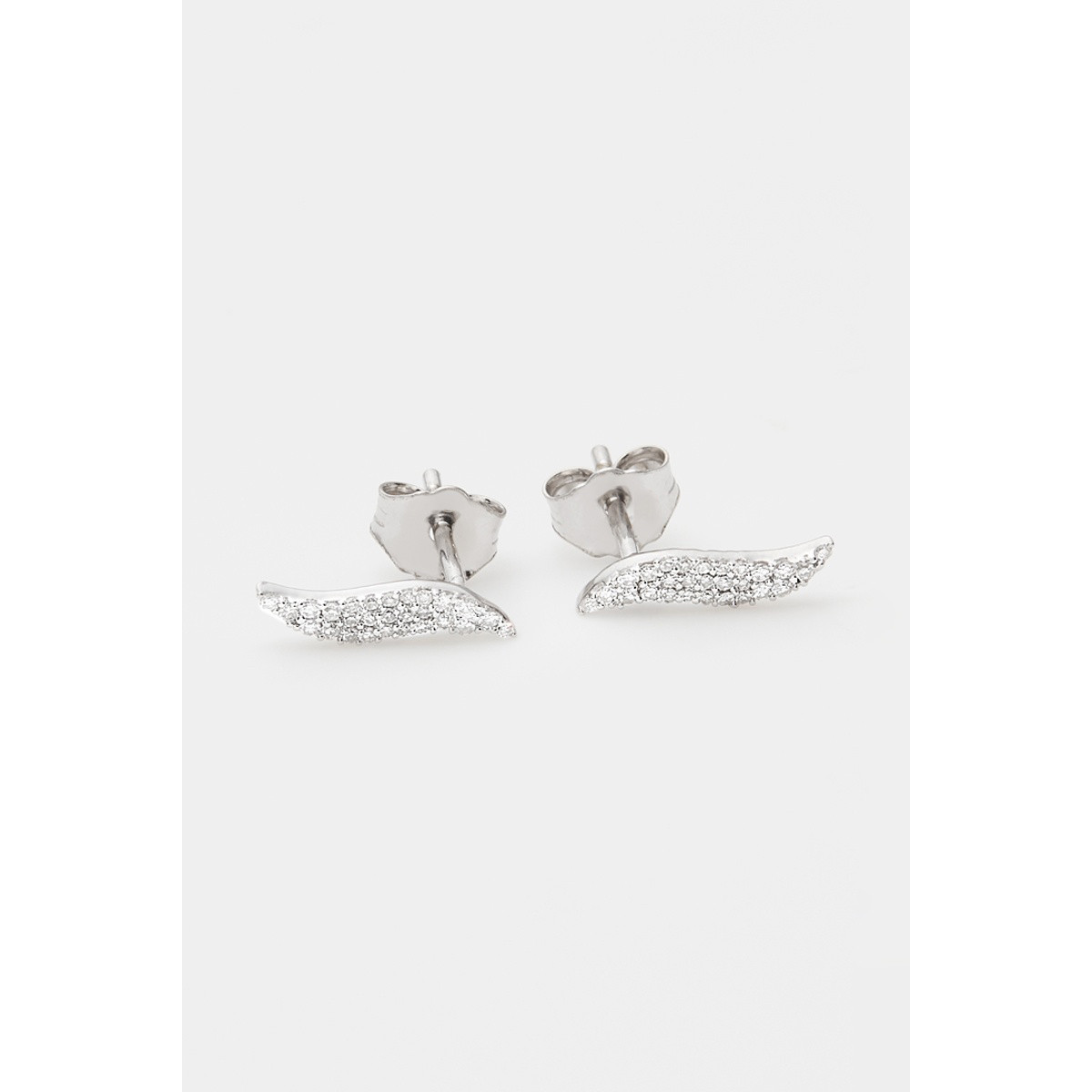 Boucles d'oreilles "Bienheureuse" Or blanc et Diamants Boucles d'oreilles "Bienheureuse" Or blanc et Diamants