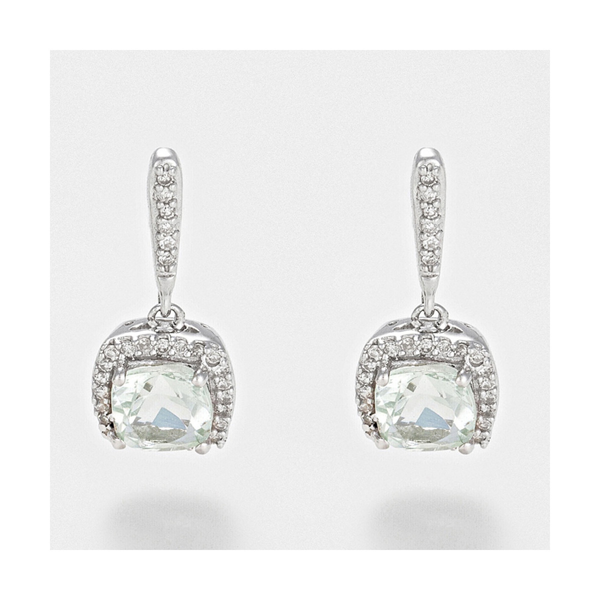 Boucles d'oreilles "Envoûtée" Or blanc et Améthyste Boucles d'oreilles "Envoûtée" Or blanc et Améthyste