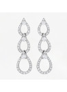 Boucles d'oreilles "Féminine" Or blanc et Diamants
