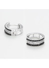Boucles d'oreilles "Folle" Or blanc et Diamant