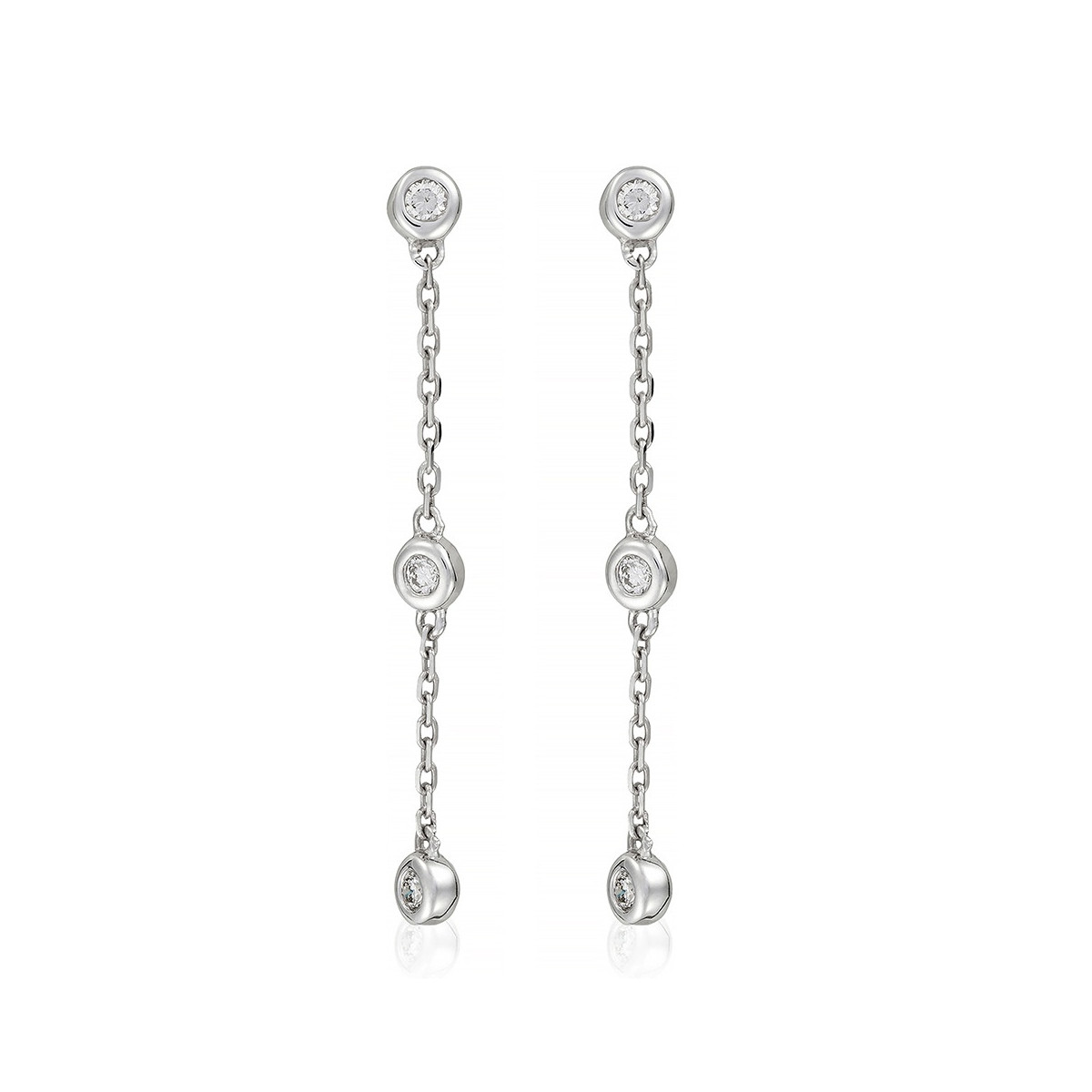Boucles d'oreilles "Fougueuse" Or blanc et Diamant Boucles d'oreilles "Fougueuse" Or blanc et Diamant