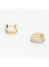 Boucles d'oreilles "Attachée" Or jaune et Diamant