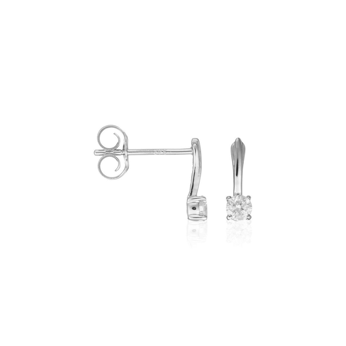Boucles d'oreilles "Gentille" Or blanc et Diamant Boucles d'oreilles "Gentille" Or blanc et Diamant