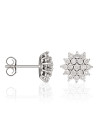 Boucles d'oreilles "Glorieuse" Or blanc