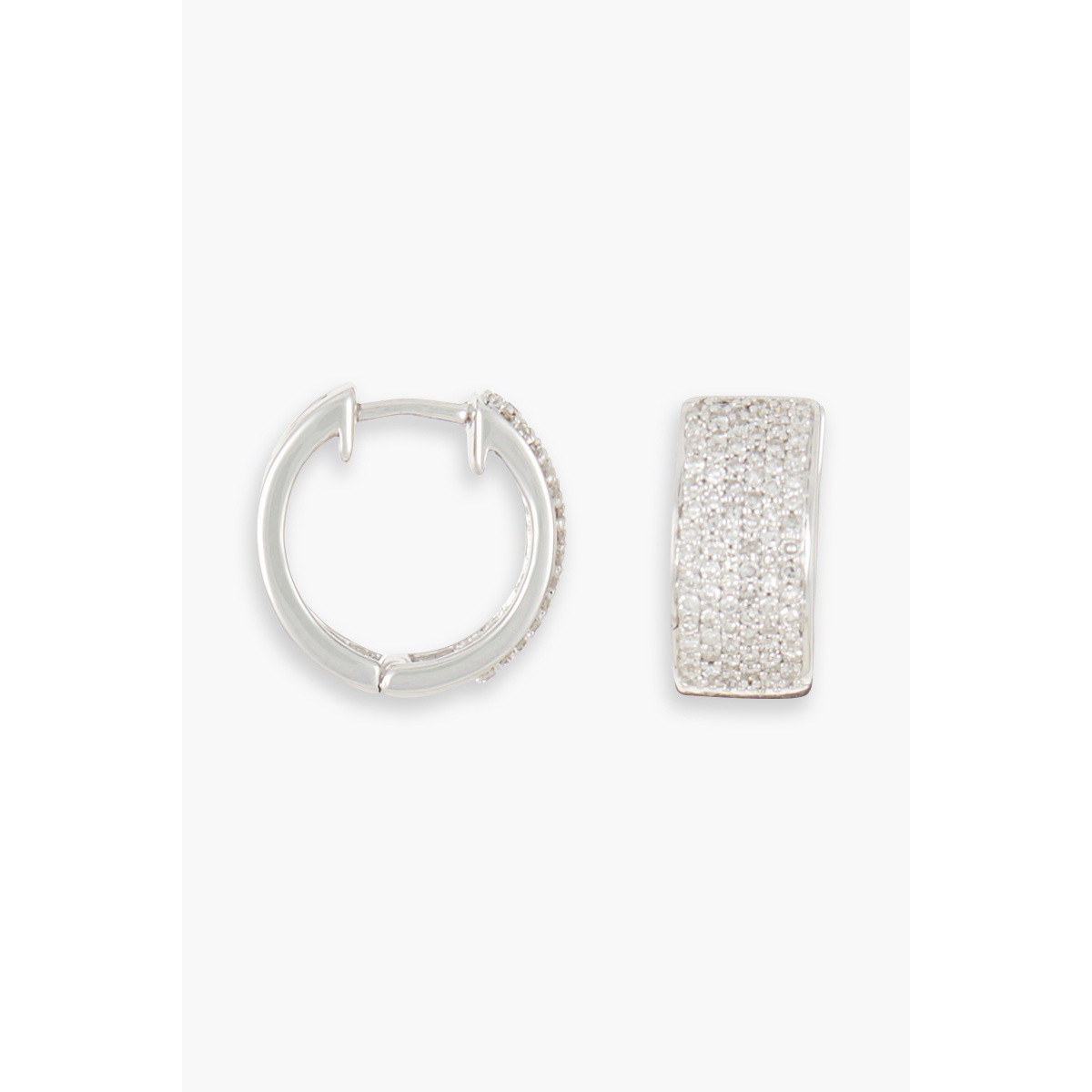 Boucles d'oreilles "Glamour" Or blanc et Diamant Boucles d'oreilles "Glamour" Or blanc et Diamant