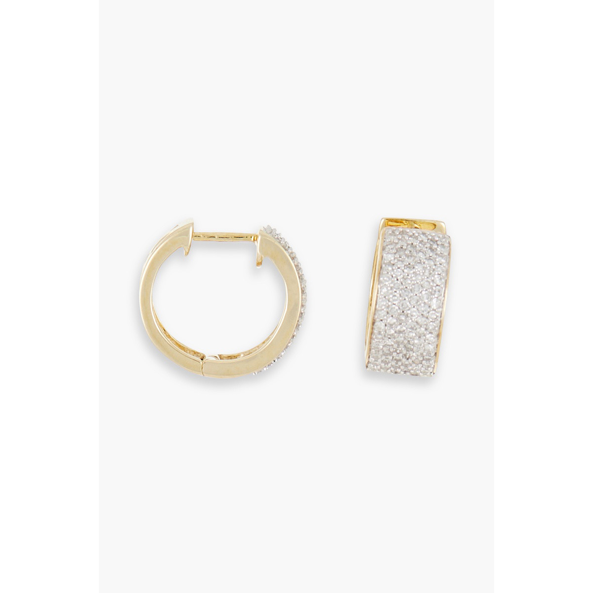 Boucles d'oreilles "Glamour" Or jaune et Diamant Boucles d'oreilles "Glamour" Or jaune et Diamant
