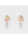 Boucles d'oreilles "Gracile" Or tricolore et Diamant