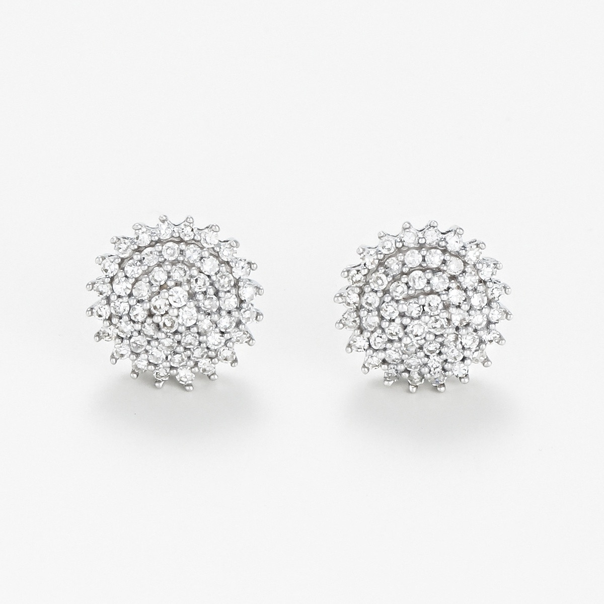 Boucles d'oreilles "Heureuse" Or blanc et Diamant Boucles d'oreilles "Heureuse" Or blanc et Diamant