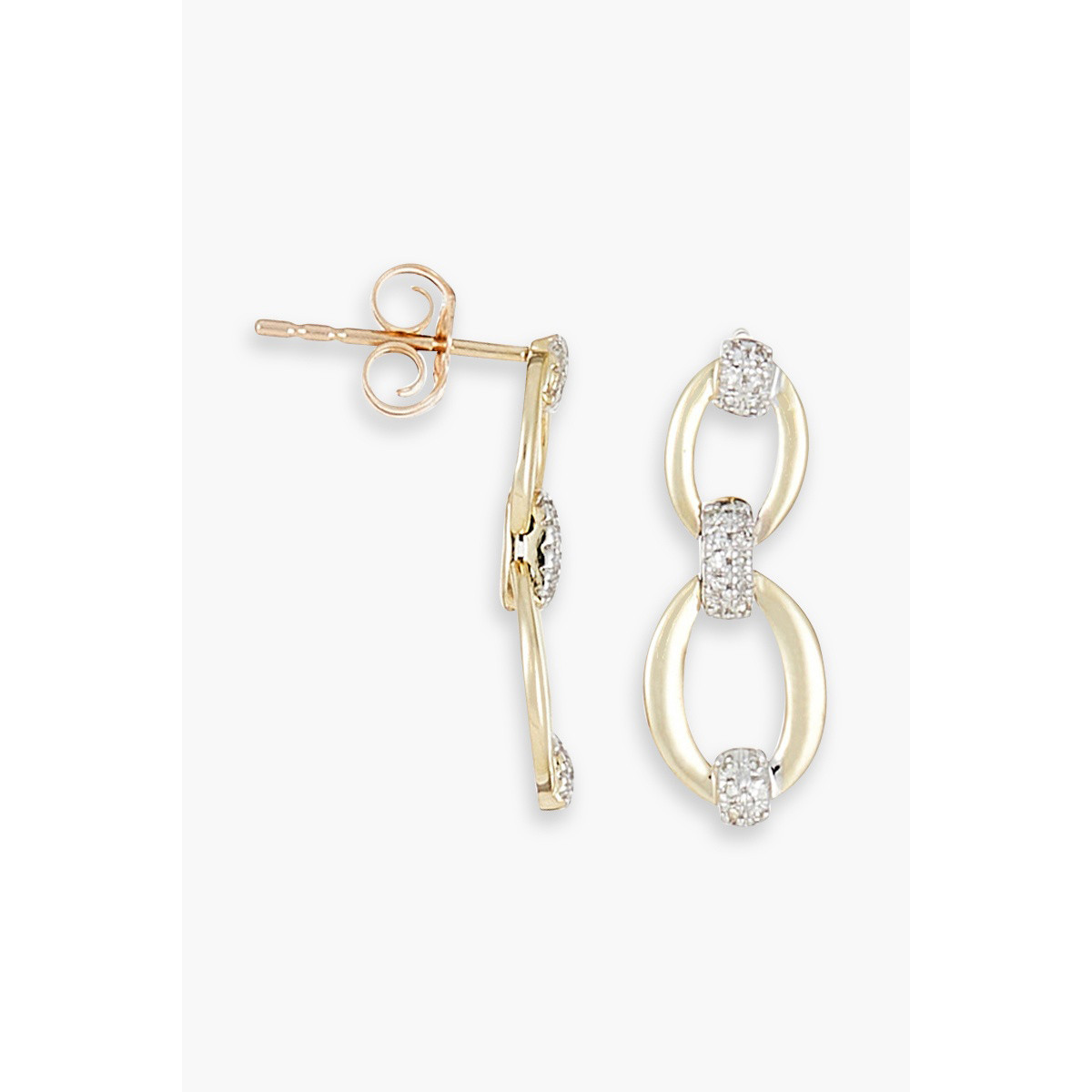 Boucles d'oreilles "Hypnotique" Or jaune et Diamant Boucles d'oreilles "Hypnotique" Or jaune et Diamant