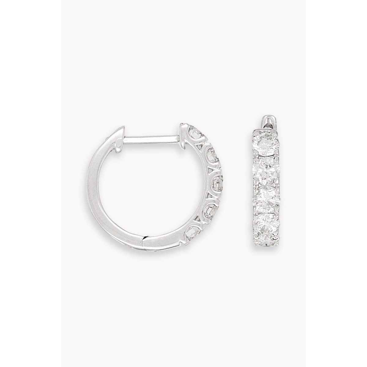 Boucles d'oreilles "Humble" Or blanc et Diamant Boucles d'oreilles "Humble" Or blanc et Diamant