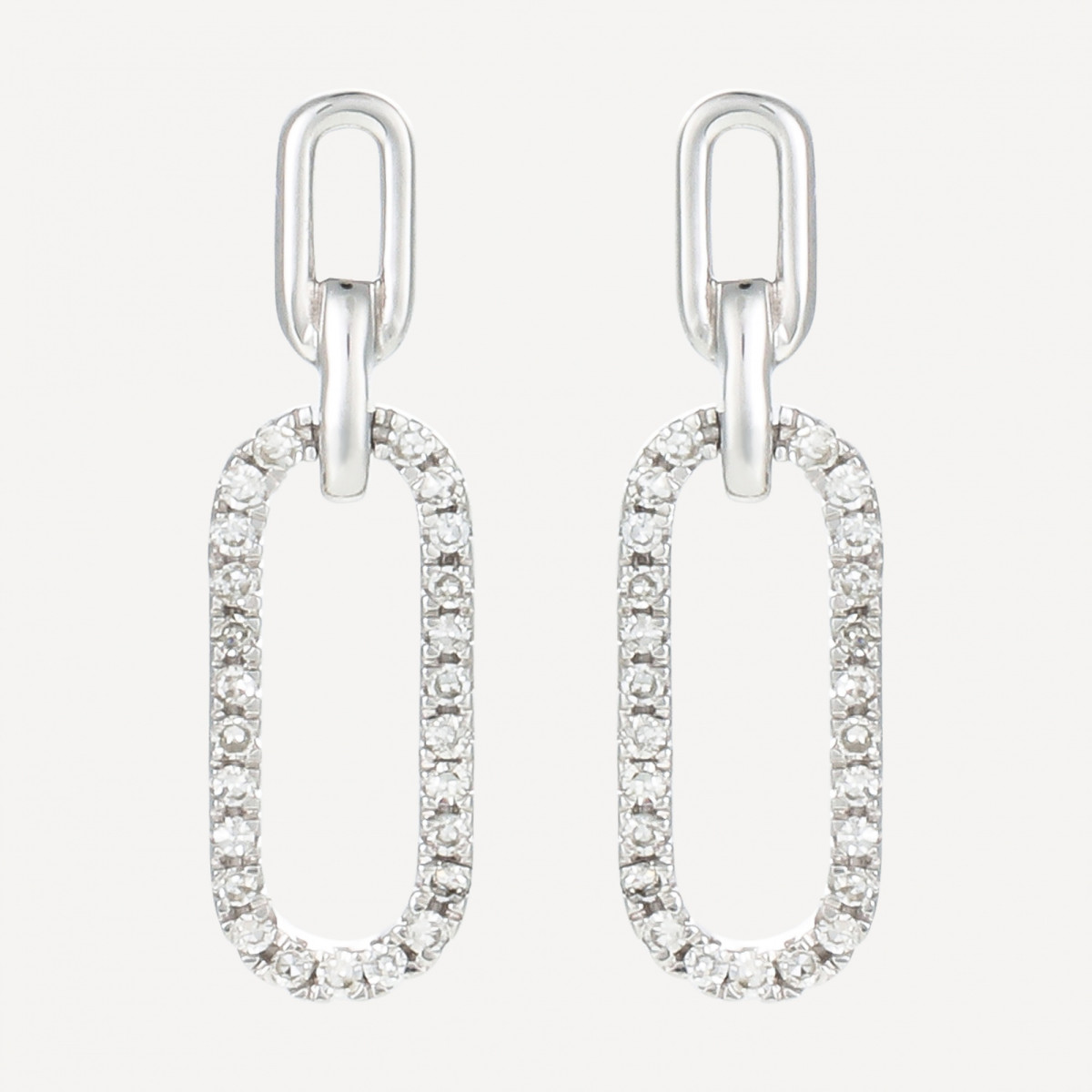 Boucles d'oreilles "Immaculée" Or blanc et Diamant