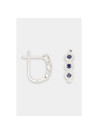 Boucles d'oreilles "Immanquable" Or blanc et Saphir