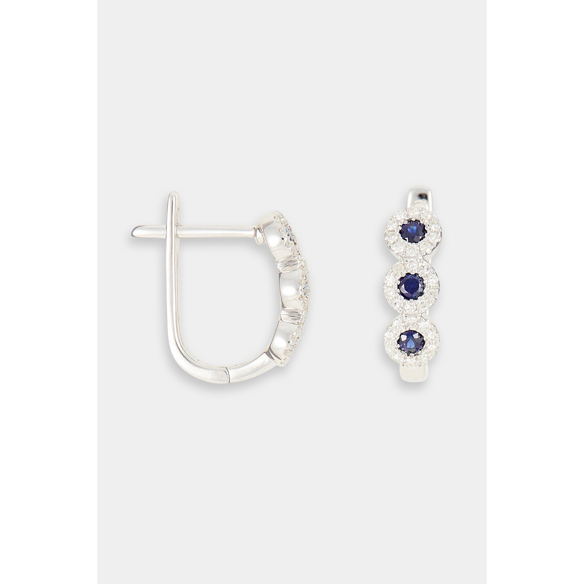 Boucles d'oreilles "Immanquable" Or blanc et Saphir Boucles d'oreilles "Immanquable" Or blanc et Saphir