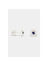 Boucles d'oreilles "Impassible" Or blanc et Saphir