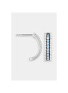 Boucles d'oreilles "Impétueuse" Or blanc et Saphir