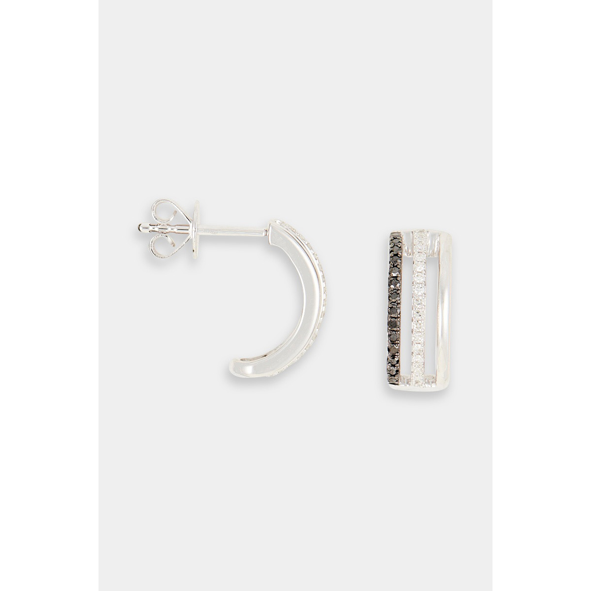 Boucles d'oreilles "Inaltérable" Or blanc et Diamant