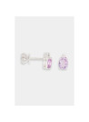 Boucles d'oreilles "Indéfectible" Or blanc et Améthyste