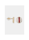 Boucles d'oreilles "Infiniment" Or jaune et Rubis