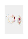 Boucles d'oreilles "Inoubliable" Or rose et Multipierres