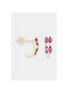 Boucles d'oreilles "Invincible" Or jaune et Rhodolite