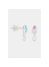 Boucles d'oreilles "Irréprochable" Or blanc et Multipierres