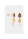 Boucles d'oreilles "Irradiante" Or jaune et Multipierres
