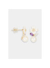 Boucles d'oreilles "Irrépressible" Or jaune et Multipierres